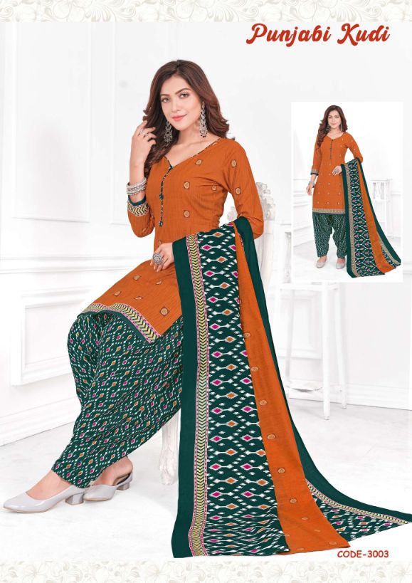 Madhav Punjabi Kudi 3 Ready Made Regular Wear Cotton Printed Ready Made Dress Collection